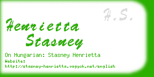 henrietta stasney business card